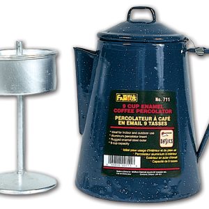 WORLD FAMOUS BLUE ENAMEL PERCOLATOR 9 CUPS