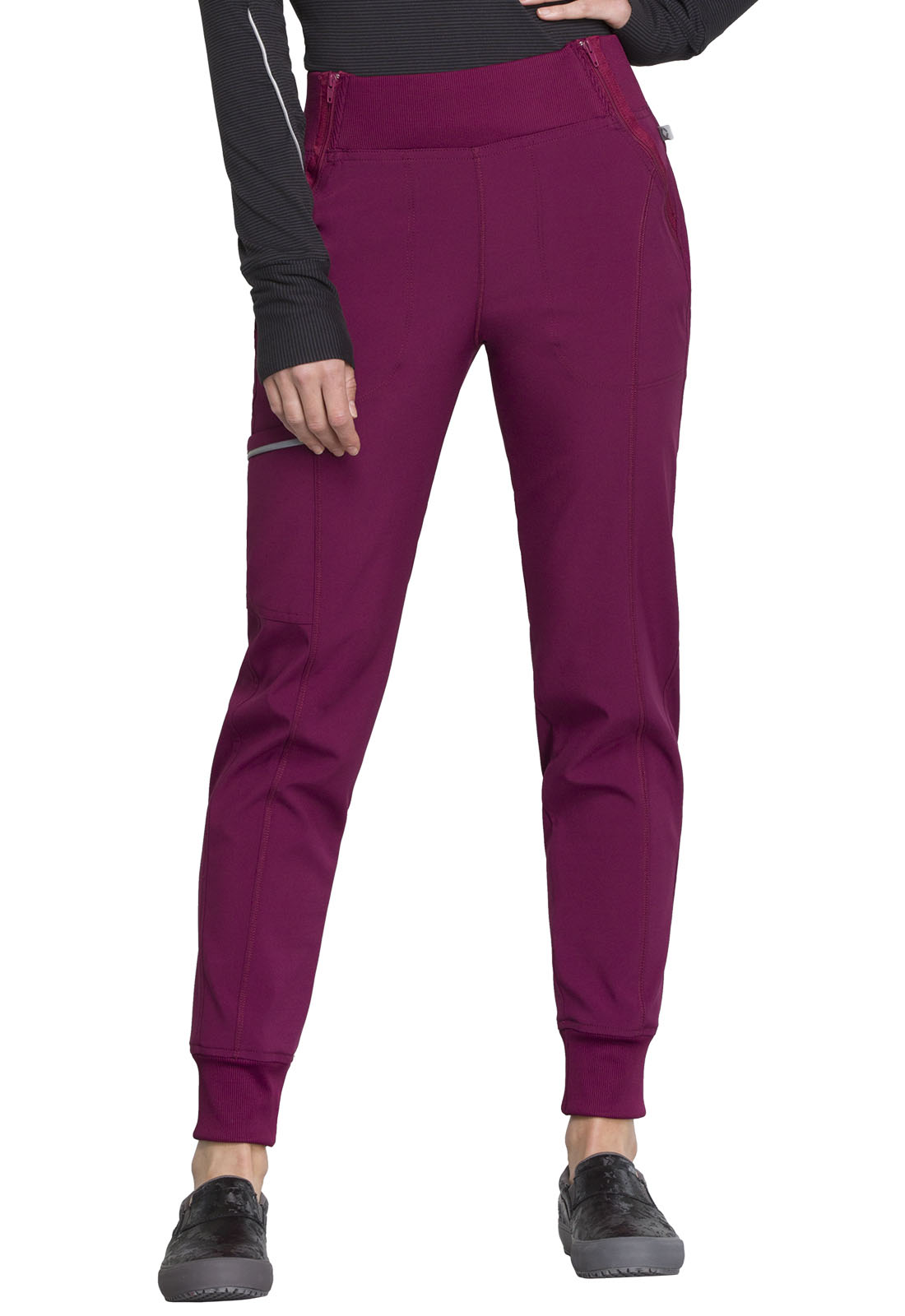 MID RISE TAPERED LEG JOGGER PANT WINE 2XSM