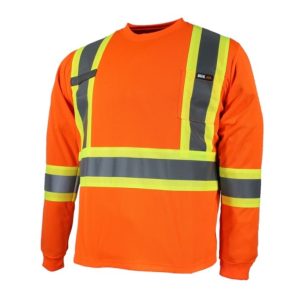 T-SHIRT 100% POLY LONGSLEEVES REFLECT ORANGE