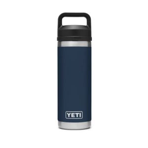 YETI RAMBLER 18 OZ BOTTLE NAVY W/CHUG CAP