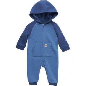 CARHARTT KIDS LS FLEECE ZIP FRONT COVERALL BLUE 423