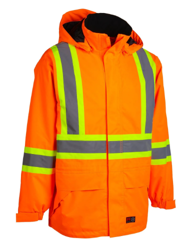 FORCEFIELD HI VIS ORG FR RIPSTOP HEAVY WEIGHT LINED JACKET