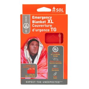 SOL 0140-1222 SOL XL EMERGENCY BLANKET 90% HEAT REFLECTIVE