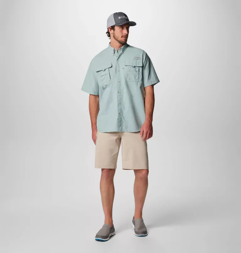COLUMBIA MENS LOST WATER SHORT SLEEVE SHIRT - CRUSHED BLUE