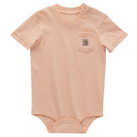 CARHARTT KIDS SHORT SLEEVE POCKET BODYSUIT TROPICAL PEACH