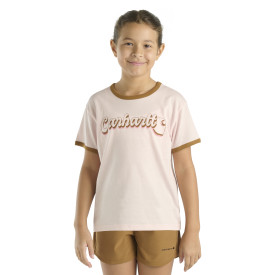 CARHARTT KIDS SHORT-SLEEVE RINGER LOGO T-SHIRT POTPOURRI